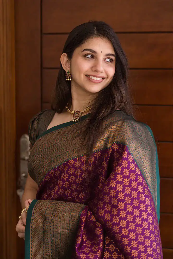 KPR 220 Maroon Soft Lichi Silk Saree Perfect for Wedding, Party, Reception, Diwali, Ethnic Day – . Affordable Price ₹1449. Delivery 4-6 Working Days. | Creative Sarees, Bollywood Sarees, Designer Sarees, Embroidered Sarees, Ethnic Saree, Modern Digital sarees, Party Wear Sarees, Sarees