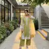 ST 213 Mehandi Color Natural Crep Salwar Suit with Embroidery Work. Wedding, Party, Festive, Best Price ₹1899. Delivery 4-6 Working Days. Shop now. | Casual Suits, Jump Suits, Creative suits, Designer Suits, Palazzo Suits, Party Wear Suits, Patiala Suits, Salwar suit, Straight Suits