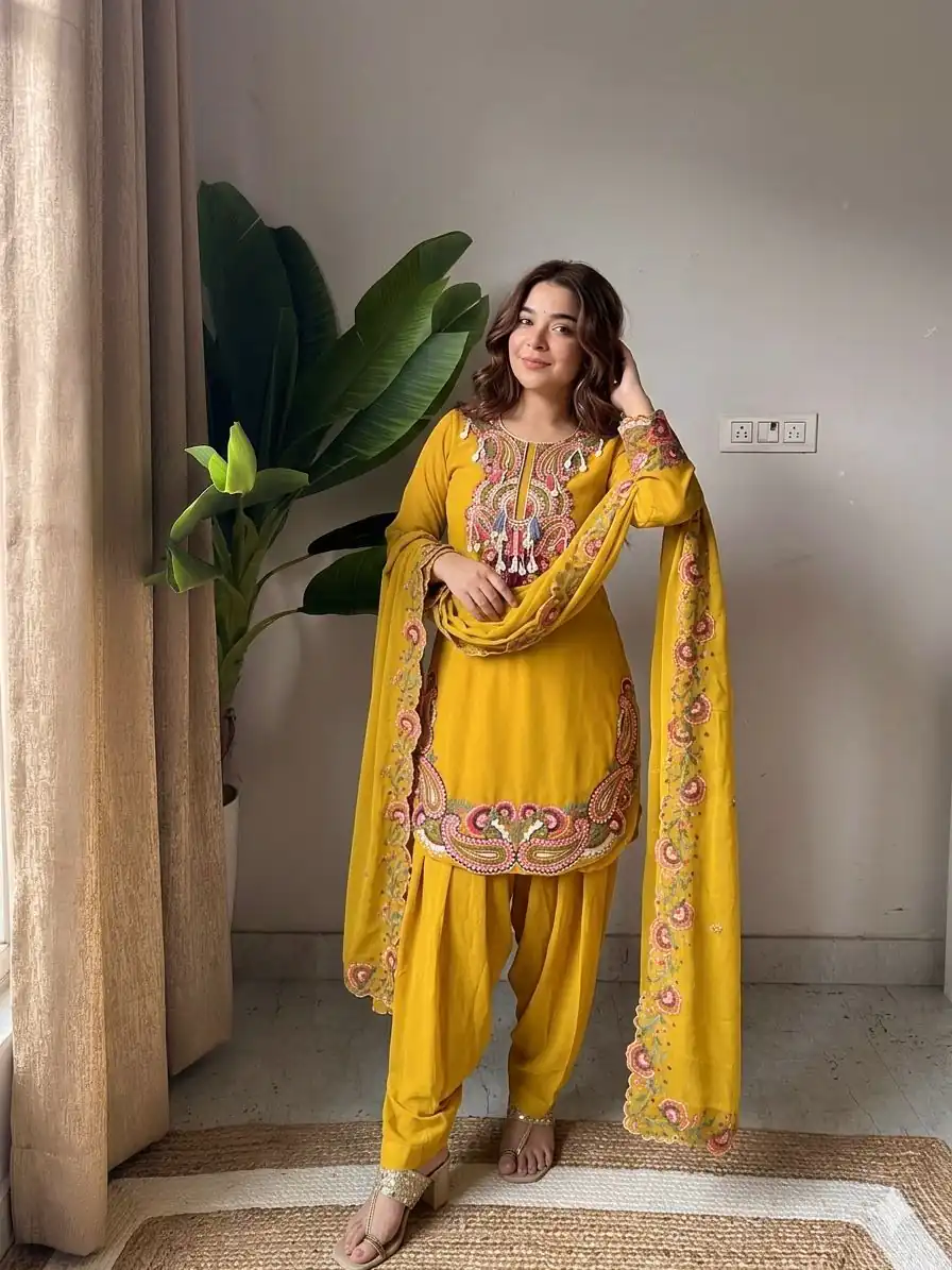 SRK 5348 Mustered Color Georgette Mirror Embroidery Work Salwar Suit . Best Price ₹2399. Delivery 4-6 Working Days. Shop now. | Casual Suits, Jump Suits, Creative suits, Designer Suits, Palazzo Suits, Party Wear Suits, Patiala Suits, Salwar suit, Straight Suits
