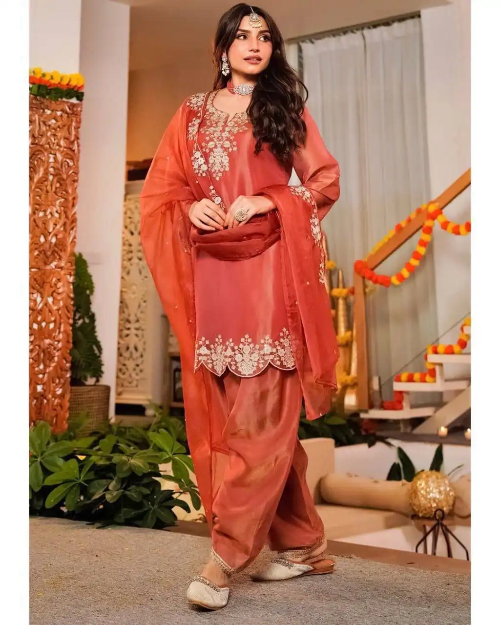 DC 116 Orange Fandy Satin Salwar Suit with Embroidery Work & Lace Work. Exclusive Offer ₹1999. Delivery 4-6 Working Days. Shop now. | Casual Suits, Jump Suits, Creative suits, Designer Suits, Palazzo Suits, Party Wear Suits, Patiala Suits, Salwar suit, Straight Suits