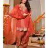 DC 116 Orange Fandy Satin Salwar Suit with Embroidery Work & Lace Work. Exclusive Offer ₹1999. Delivery 4-6 Working Days. Shop now. | Casual Suits, Jump Suits, Creative suits, Designer Suits, Palazzo Suits, Party Wear Suits, Patiala Suits, Salwar suit, Straight Suits
