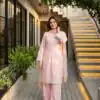ST 213 Pink Color Natural Crep Salwar Suit with Embroidery Work. Wedding, Party, Festive, Best Price ₹1899. Delivery 4-6 Working Days. Shop now. | Casual Suits, Jump Suits, Creative suits, Designer Suits, Palazzo Suits, Party Wear Suits, Patiala Suits, Salwar suit, Straight Suits
