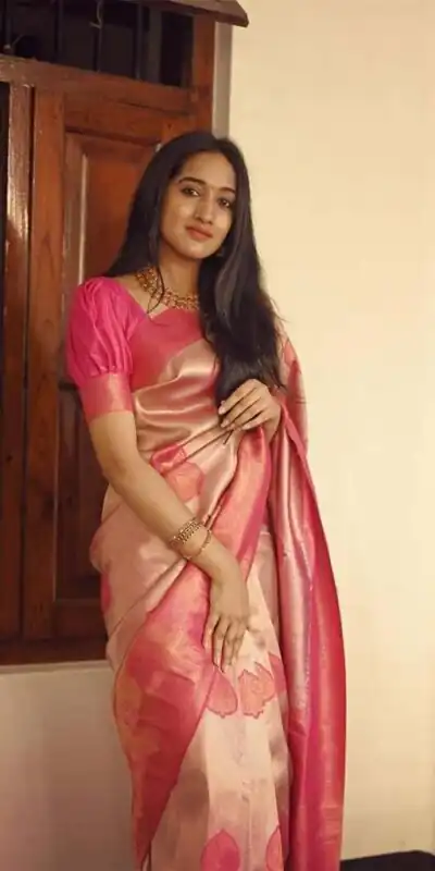 KP 5025 Pink in Soft Lichi Silk Jacquard Work Designer Work Saree . Exclusive Offer ₹1449. Delivery 4-6 Working Days. Shop now. | Creative Sarees, Bollywood Sarees, Designer Sarees, Embroidered Sarees, Ethnic Saree, Modern Digital sarees, Party Wear Sarees, Sarees
