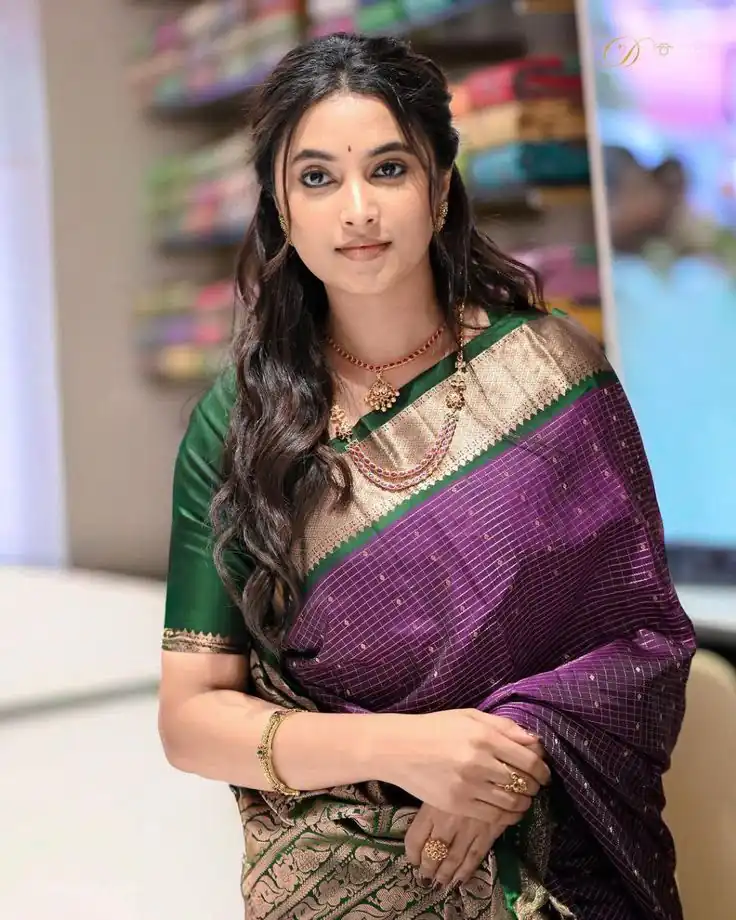 KPR 307 Purple in Soft Lichi Silk Jacquard Work Designer Work Saree . Exclusive Offer ₹1449. Delivery 4-6 Working Days. Shop now. | Creative Sarees, Bollywood Sarees, Designer Sarees, Embroidered Sarees, Ethnic Saree, Modern Digital sarees, Party Wear Sarees, Sarees
