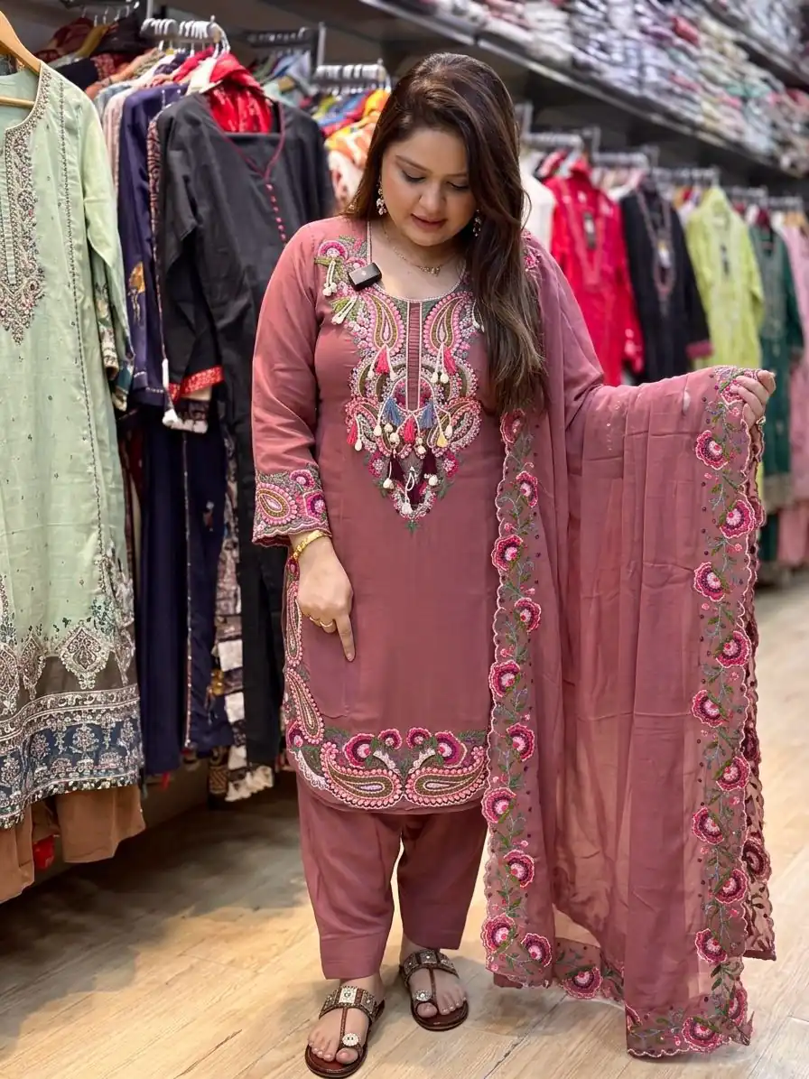SRK 5348 Rust Color Georgette Mirror Embroidery Work Salwar Suit . Best Price ₹2399. Delivery 4-6 Working Days. Shop now. | Casual Suits, Jump Suits, Creative suits, Designer Suits, Palazzo Suits, Party Wear Suits, Patiala Suits, Salwar suit, Straight Suits