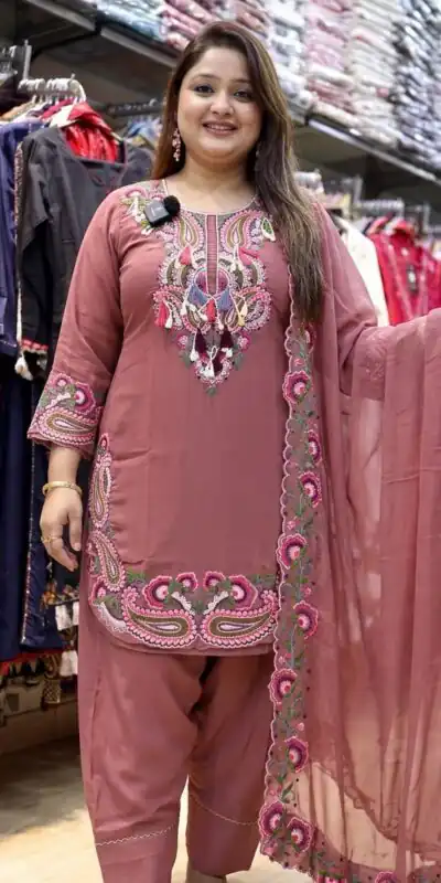 SRK 5348 Rust Color Georgette Mirror Embroidery Work Salwar Suit . Best Price ₹2399. Delivery 4-6 Working Days. Shop now. | Casual Suits, Jump Suits, Creative suits, Designer Suits, Palazzo Suits, Party Wear Suits, Patiala Suits, Salwar suit, Straight Suits