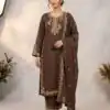 BE 473 Brown Color Roman Silk Salwar Suit with Embroidery Work. Available at ₹1999 only. Delivery 4-6 Working Days. Shop now. | Casual Suits, Jump Suits, Creative suits, Designer Suits, Palazzo Suits, Party Wear Suits, Patiala Suits, Salwar suit, Straight Suits