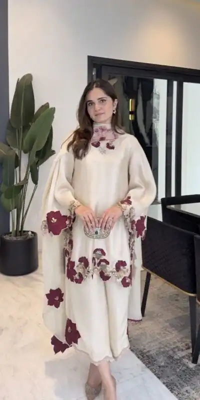 ZSR 3171 Cream Color Roman Silk Salwar Suit with Embroidery Work. Available at ₹2449 only. Delivery 4-6 Working Days. Shop now. | Casual Suits, Jump Suits, Creative suits, Designer Suits, Palazzo Suits, Party Wear Suits, Patiala Suits, Salwar suit, Straight Suits