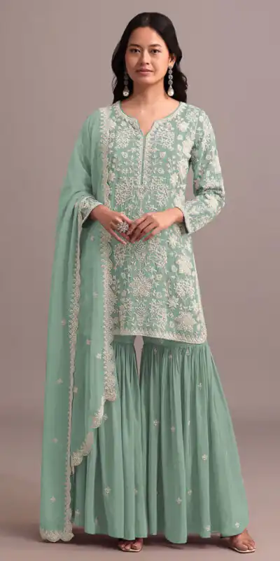 FC 703 Pista in Georgette Embroidery Work & Lace Work Salwar Suit . Festive Deal ₹2549. Delivery 4-6 Working Days. Shop now. | Casual Suits, Jump Suits, Creative suits, Designer Suits, Palazzo Suits, Party Wear Suits, Patiala Suits, Salwar suit, Straight Suits