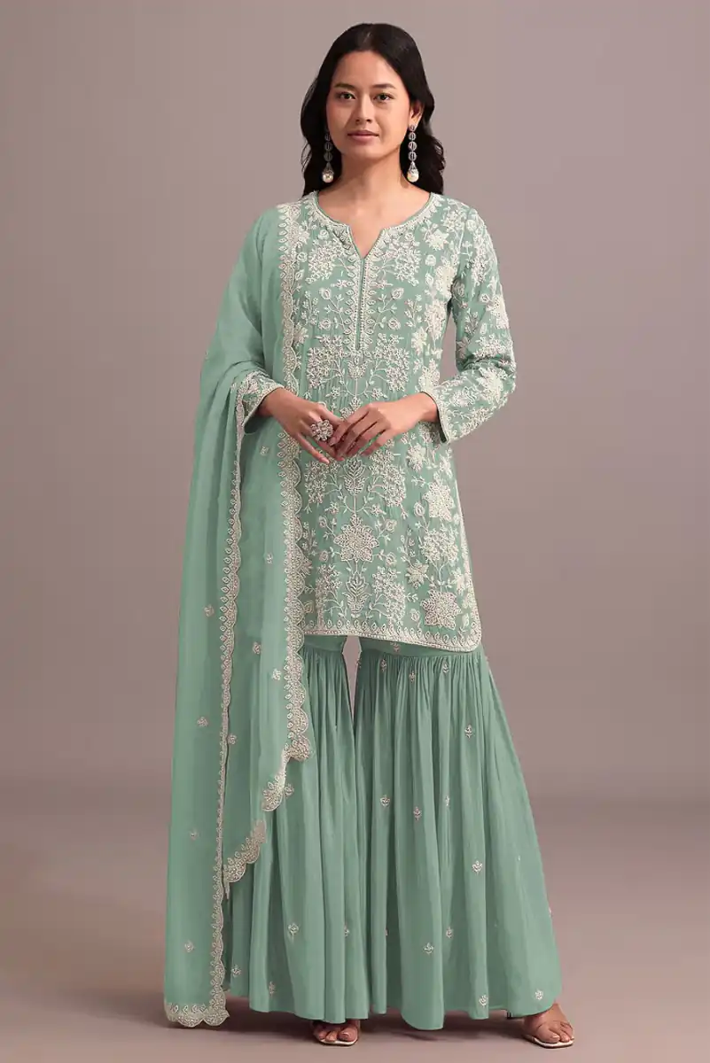 FC 703 Pista in Georgette Embroidery Work & Lace Work Salwar Suit . Festive Deal ₹2549. Delivery 4-6 Working Days. Shop now. | Casual Suits, Jump Suits, Creative suits, Designer Suits, Palazzo Suits, Party Wear Suits, Patiala Suits, Salwar suit, Straight Suits