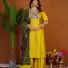 DIVA 152 Yellow Color Roman Silk Salwar Suit with Embroidery Work. Available at ₹2399 only. Delivery 4-6 Working Days. Shop now. | Casual Suits, Jump Suits, Creative suits, Designer Suits, Palazzo Suits, Party Wear Suits, Patiala Suits, Salwar suit, Straight Suits