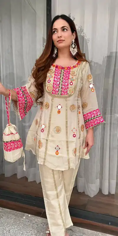 LG 2091 Cream in Cos Moss Mirror Work & Embroidery Work Salwar Suit . Festive Deal ₹2049. Delivery 4-6 Working Days. Shop now. | Casual Suits, Jump Suits, Creative suits, Designer Suits, Palazzo Suits, Party Wear Suits, Patiala Suits, Salwar suit, Straight Suits