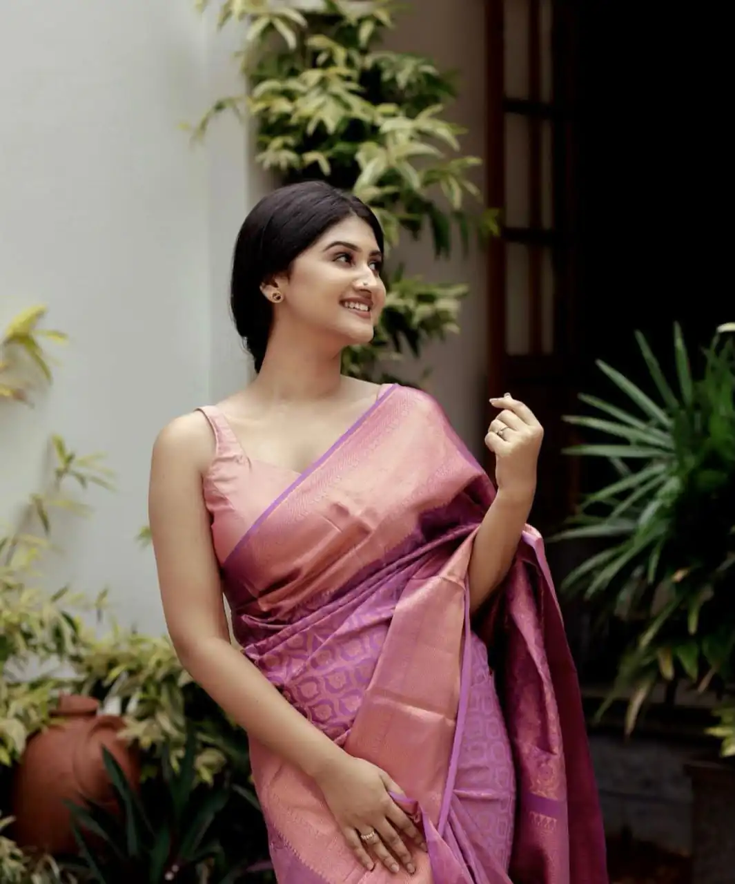 KPR 301 Pink in Soft Lichi Silk Jacquard Work Designer Work Saree . Exclusive Offer ₹1349. Delivery 4-6 Working Days. Shop now. | Creative Sarees, Bollywood Sarees, Designer Sarees, Embroidered Sarees, Ethnic Saree, Modern Digital sarees, Party Wear Sarees, Sarees