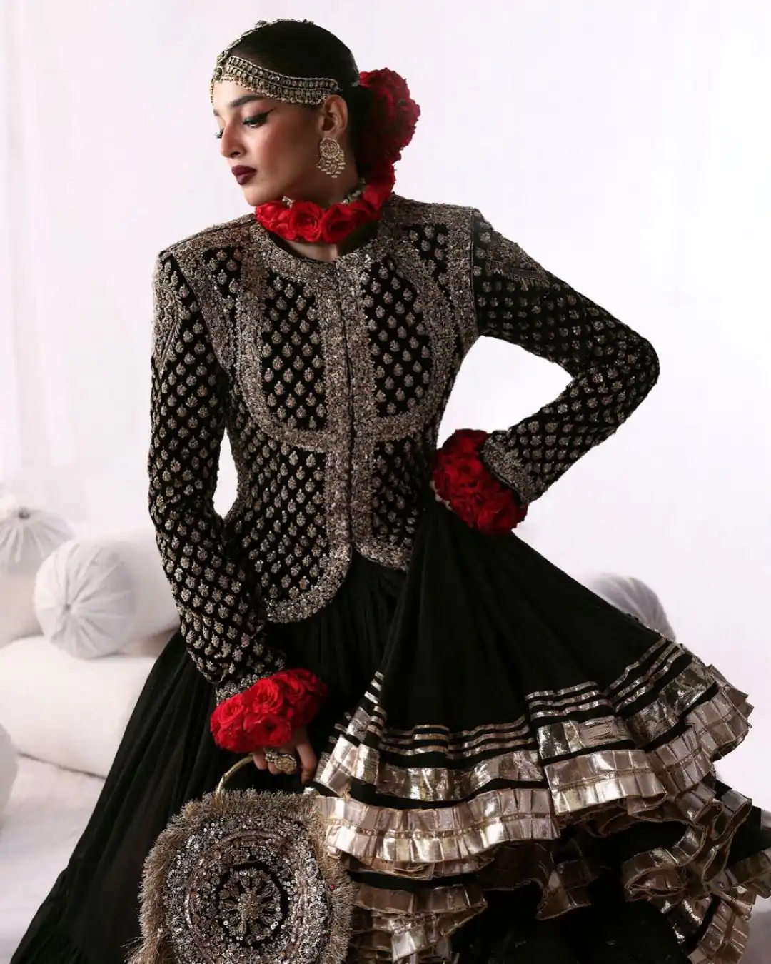 RTC 6036 Black Faux Georgette Lehenga Choli Perfect for Wedding, Party, Festival Celebrations, Ganesh Chaturthi, Diwali – . Introductory Price ₹2149. | Bollywood Lehenga, Creative Lehenga, Designer Lehenga, Embroidered Lehenga, Lehenga, Party Wear Lehenga