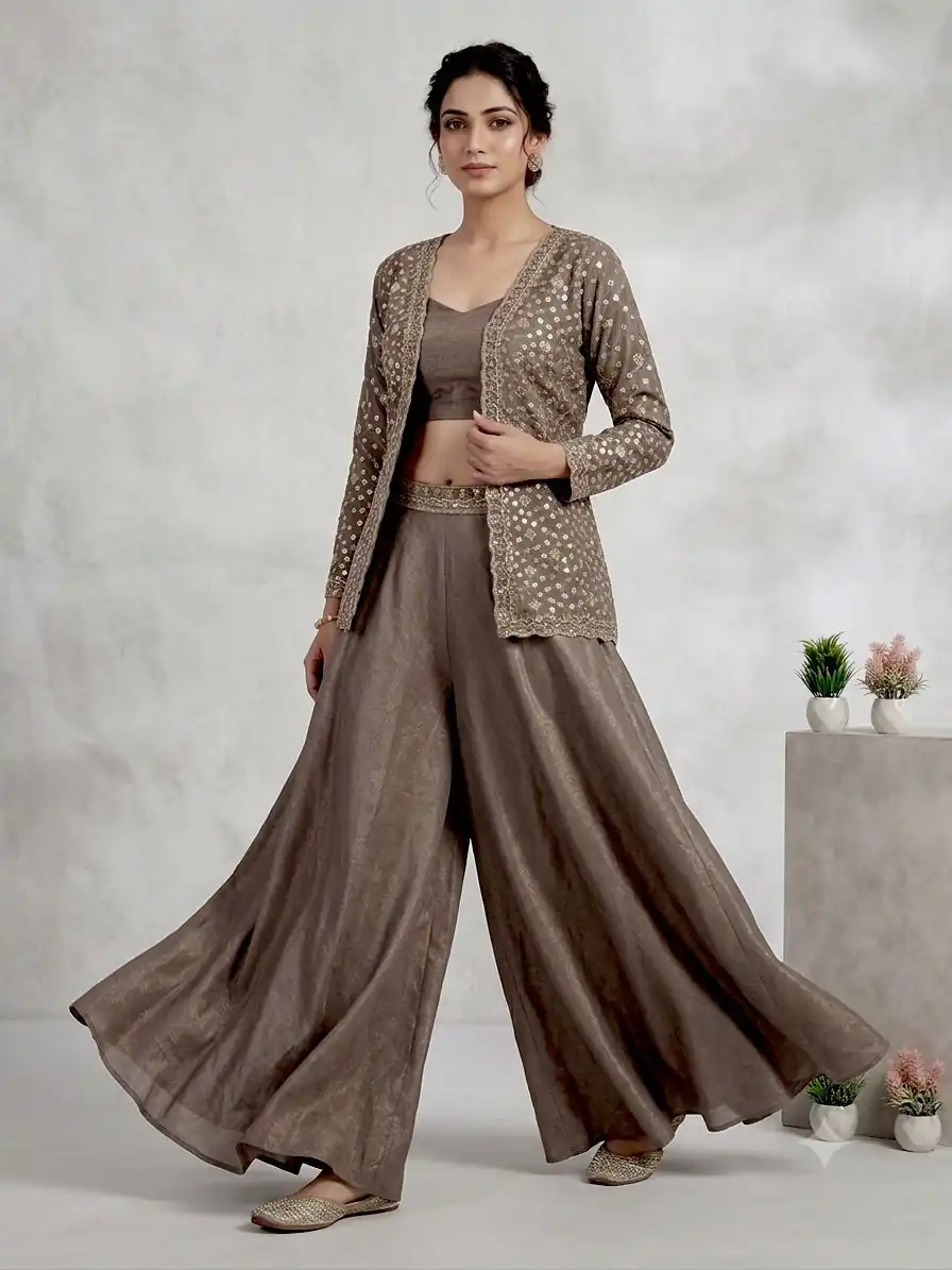 LG 2112 Brown Chinon Salwar Suit Perfect for Wedding, Party, Lohri, Eid, Holi – . Affordable Price ₹1049. Delivery 4-6 Working Days. Shop now. | Casual Suits, Jump Suits, Creative suits, Designer Suits, Palazzo Suits, Party Wear Suits, Patiala Suits, Salwar suit, Straight Suits