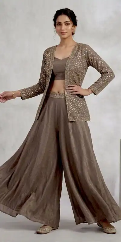 LG 2112 Brown Chinon Salwar Suit Perfect for Wedding, Party, Lohri, Eid, Holi – . Affordable Price ₹1049. Delivery 4-6 Working Days. Shop now. | Casual Suits, Jump Suits, Creative suits, Designer Suits, Palazzo Suits, Party Wear Suits, Patiala Suits, Salwar suit, Straight Suits