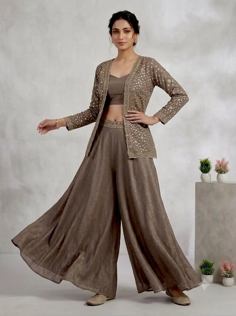LG 2112 Brown Chinon Salwar Suit Perfect for Wedding, Party, Lohri, Eid, Holi – . Affordable Price ₹1049. Delivery 4-6 Working Days. Shop now. | Casual Suits, Jump Suits, Creative suits, Designer Suits, Palazzo Suits, Party Wear Suits, Patiala Suits, Salwar suit, Straight Suits