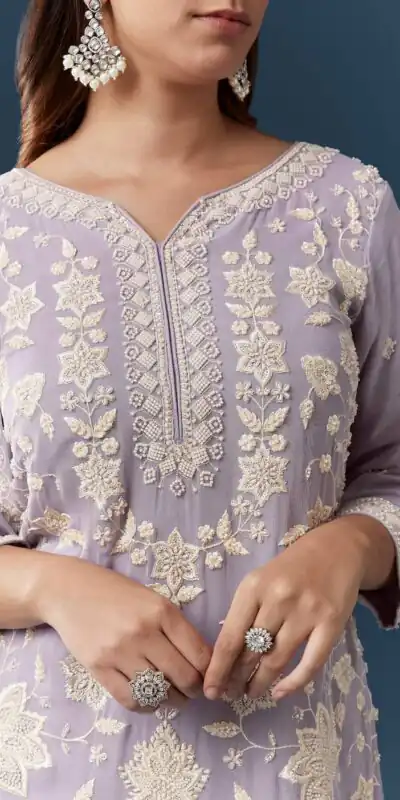 FC 727 Lavender Chiffon Georgette Salwar Suit. Perfect for Wedding, Party, Baby Shower, Pooja, Temple Visit – Grab it for ₹2599. Delivery 4-6 Work | Casual Suits, Jump Suits, Creative suits, Designer Suits, Palazzo Suits, Party Wear Suits, Patiala Suits, Salwar suit, Straight Suits