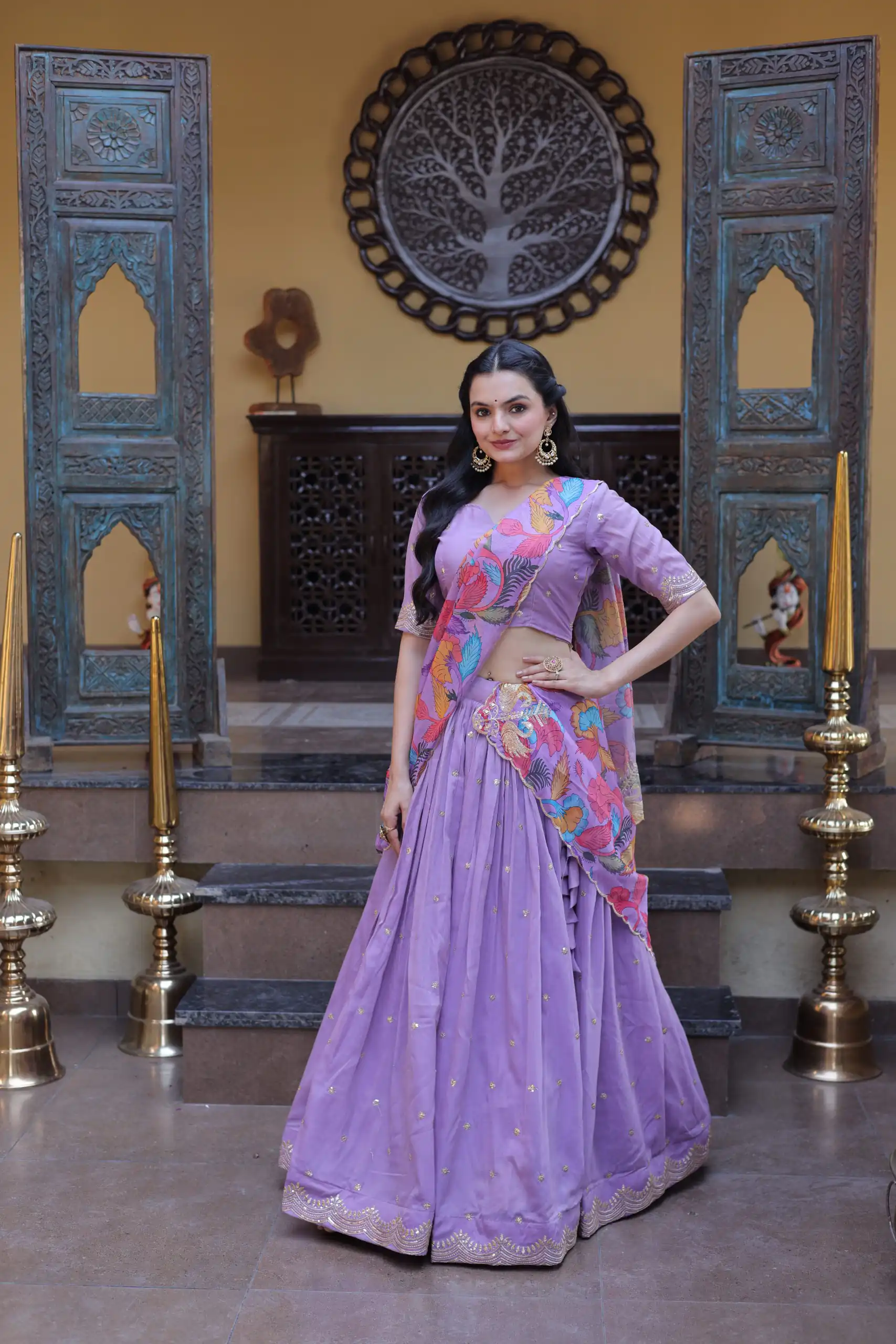 KA 5069 Lavender Cosmos Silk Lehenga Choli with Zari & Embroidery Work. Introductory Price ₹2499. Delivery 4-6 Working Days. Shop now. | Bollywood Lehenga, Creative Lehenga, Designer Lehenga, Embroidered Lehenga, Lehenga, Party Wear Lehenga