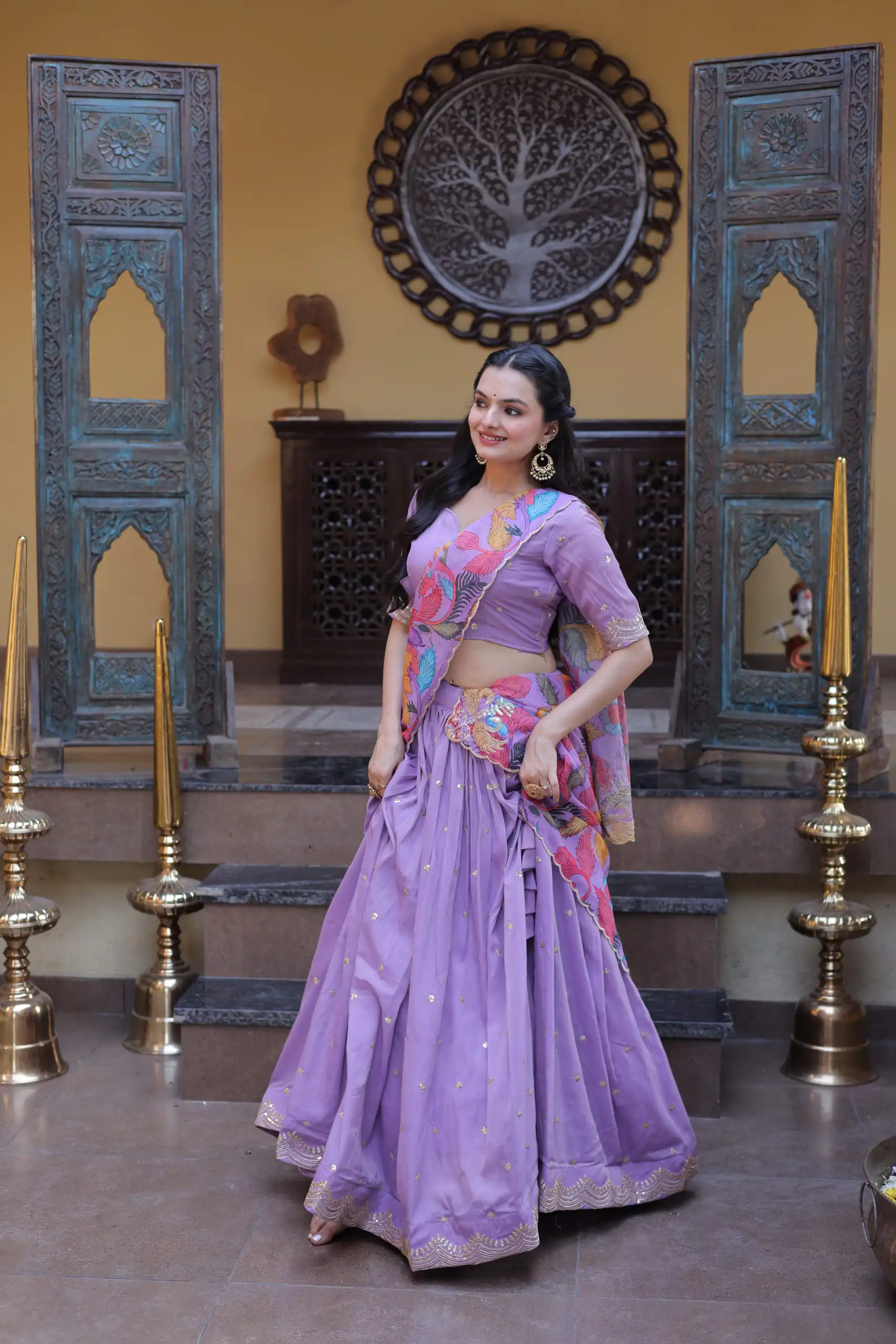 KA 5069 Lavender Cosmos Silk Lehenga Choli with Zari & Embroidery Work. Introductory Price ₹2499. Delivery 4-6 Working Days. Shop now. | Bollywood Lehenga, Creative Lehenga, Designer Lehenga, Embroidered Lehenga, Lehenga, Party Wear Lehenga