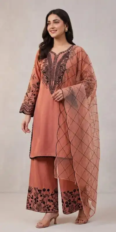 LG 2101 Rust Color Mal Cotton Embroidery Work Salwar Suit . Wedding, Party, Festive, Events, Get it for ₹2099. Delivery 4-6 Working Days. Shop now. | Casual Suits, Jump Suits, Creative suits, Designer Suits, Palazzo Suits, Party Wear Suits, Patiala Suits, Salwar suit, Straight Suits