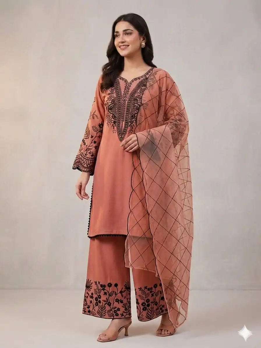 LG 2101 Rust Color Mal Cotton Embroidery Work Salwar Suit . Wedding, Party, Festive, Events, Get it for ₹2099. Delivery 4-6 Working Days. Shop now. | Casual Suits, Jump Suits, Creative suits, Designer Suits, Palazzo Suits, Party Wear Suits, Patiala Suits, Salwar suit, Straight Suits