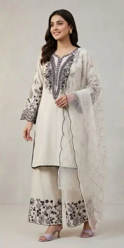 LG 2101 White Color Mal Cotton Embroidery Work Salwar Suit . Wedding, Party, Festive, Events, Get it for ₹2099. Delivery 4-6 Working Days. Shop now. | Casual Suits, Jump Suits, Creative suits, Designer Suits, Palazzo Suits, Party Wear Suits, Patiala Suits, Salwar suit, Straight Suits