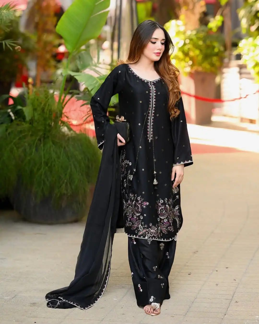 SSR 543 Black Satin Glass Salwar Suit with Embroidery Work & Thread Embroidery. Best Price ₹2149. Delivery 4-6 Working Days. Shop now. | Casual Suits, Jump Suits, Creative suits, Designer Suits, Palazzo Suits, Party Wear Suits, Patiala Suits, Salwar suit, Straight Suits