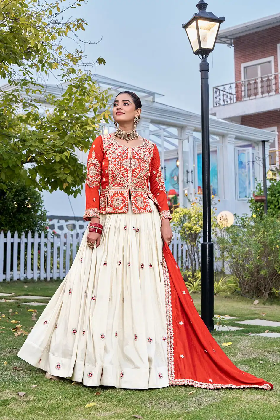 Ram 173 Orange in Color Vichitra Silk Embroidery Work Lehenga Choli . Now at just ₹2549. Delivery 4-6 Working Days. Shop now. | Bollywood Lehenga, Creative Lehenga, Designer Lehenga, Embroidered Lehenga, Lehenga, Party Wear Lehenga