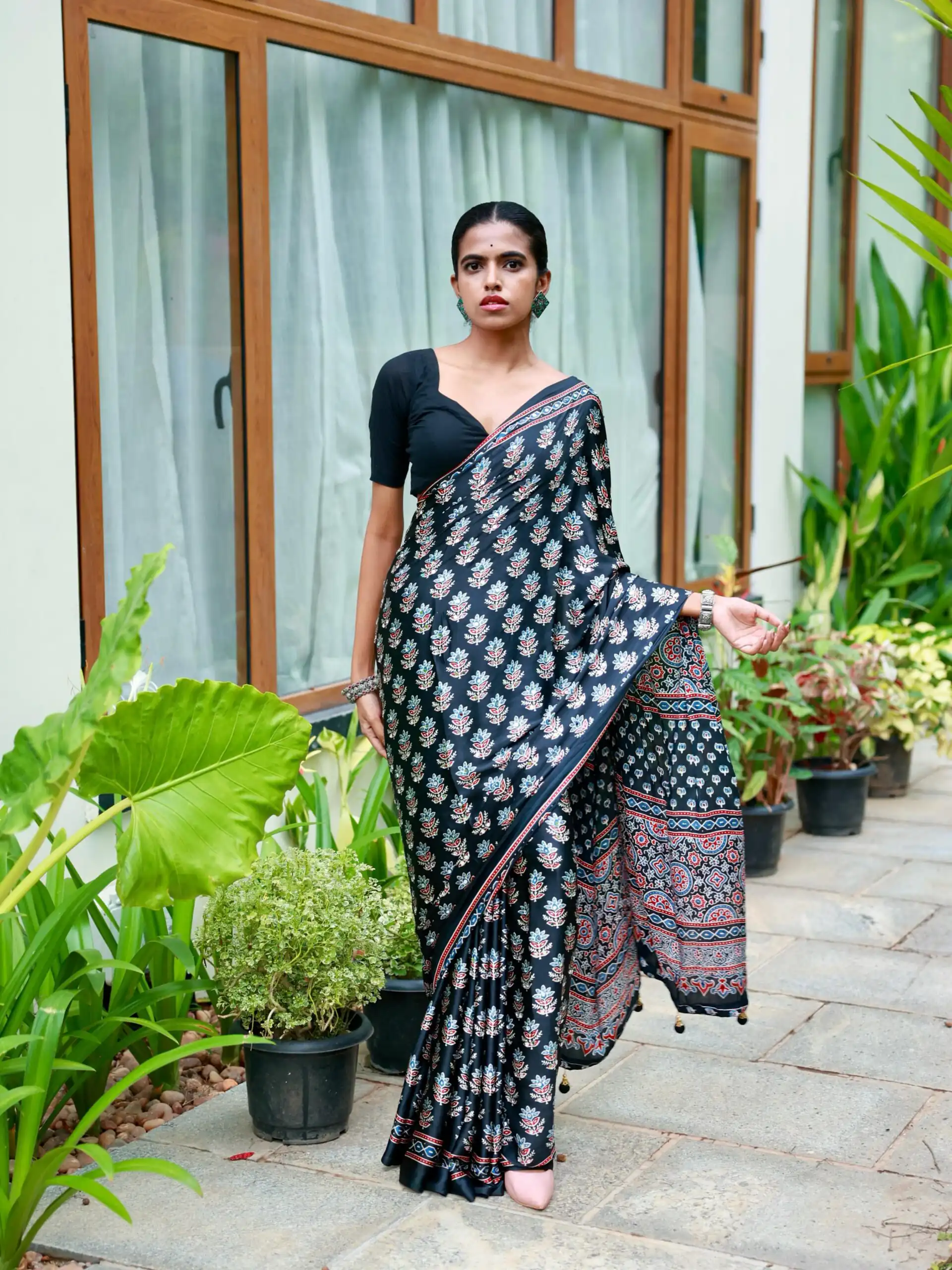 NC 5603 Black Color Satin Crap Saree with Mirror Work. Introductory Price ₹1799. Delivery Online 4-6 Working Days. Shop now. | Creative Sarees, Bollywood Sarees, Designer Sarees, Embroidered Sarees, Ethnic Saree, Modern Digital sarees, Party Wear Sarees, Sarees