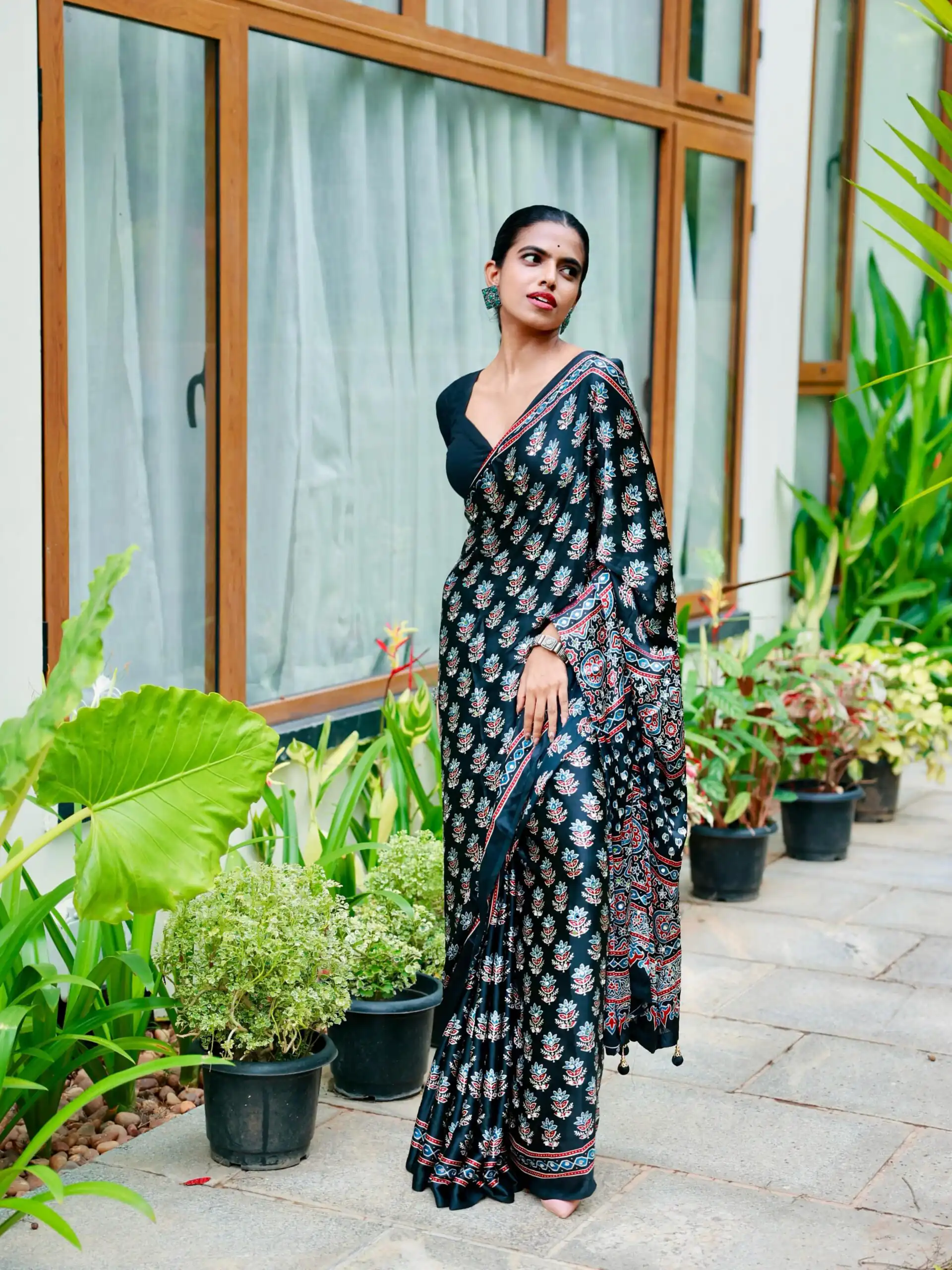 NC 5603 Black Color Satin Crap Saree with Mirror Work. Introductory Price ₹1799. Delivery Online 4-6 Working Days. Shop now. | Creative Sarees, Bollywood Sarees, Designer Sarees, Embroidered Sarees, Ethnic Saree, Modern Digital sarees, Party Wear Sarees, Sarees