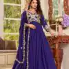 Ram 176 Purple Vichitra Silk Gown Perfect for Wedding, Party, Holi, Anniversary, Mehendi –. Grab it for ₹2049. Delivery 4-6 Working Days. Shop now. | Bollywood Gowns, Creative Gowns, Designer Gowns, Embroidered Gowns, Gowns, Party Wear Gowns
