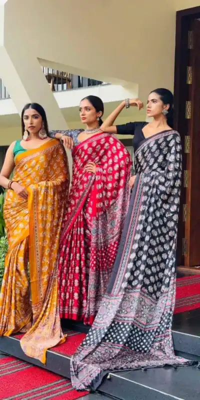 NC 5603 Red Color Satin Crap Saree with Mirror Work. Introductory Price ₹1799. Delivery Online 4-6 Working Days. Shop now. | Creative Sarees, Bollywood Sarees, Designer Sarees, Embroidered Sarees, Ethnic Saree, Modern Digital sarees, Party Wear Sarees, Sarees