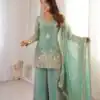 ZSR 3168 Sea Green Color Fendy Silk With Embroidery Work Salwar Suit. Get it for ₹2149. Delivery 4-6 Working Days. Online Shop now. | Casual Suits, Jump Suits, Creative suits, Designer Suits, Palazzo Suits, Party Wear Suits, Patiala Suits, Salwar suit, Straight Suits