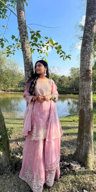 ZB 5066 Peach Zimmy Cho Salwar Suit Perfect for Wedding, Party, Baisakhi, Ganesh Chaturthi, Family – . Special Price ₹2149. Delivery 4-6 Working Days | Casual Suits, Jump Suits, Creative suits, Designer Suits, Palazzo Suits, Party Wear Suits, Patiala Suits, Salwar suit, Straight Suits