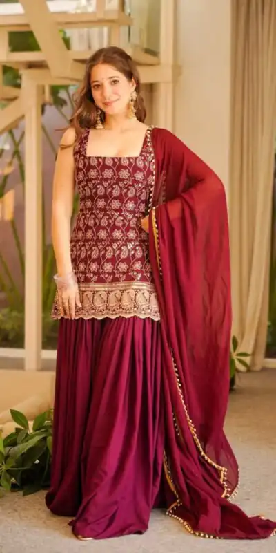 MD 3093 Red Blooming Faux Georgette Salwar Suit Perfect for Wedding, Party, Makar Sankranti, Baby Shower, Traditional Day – . Special Price ₹2149. Deliv | Casual Suits, Jump Suits, Creative suits, Designer Suits, Palazzo Suits, Party Wear Suits, Patiala Suits, Salwar suit, Straight Suits