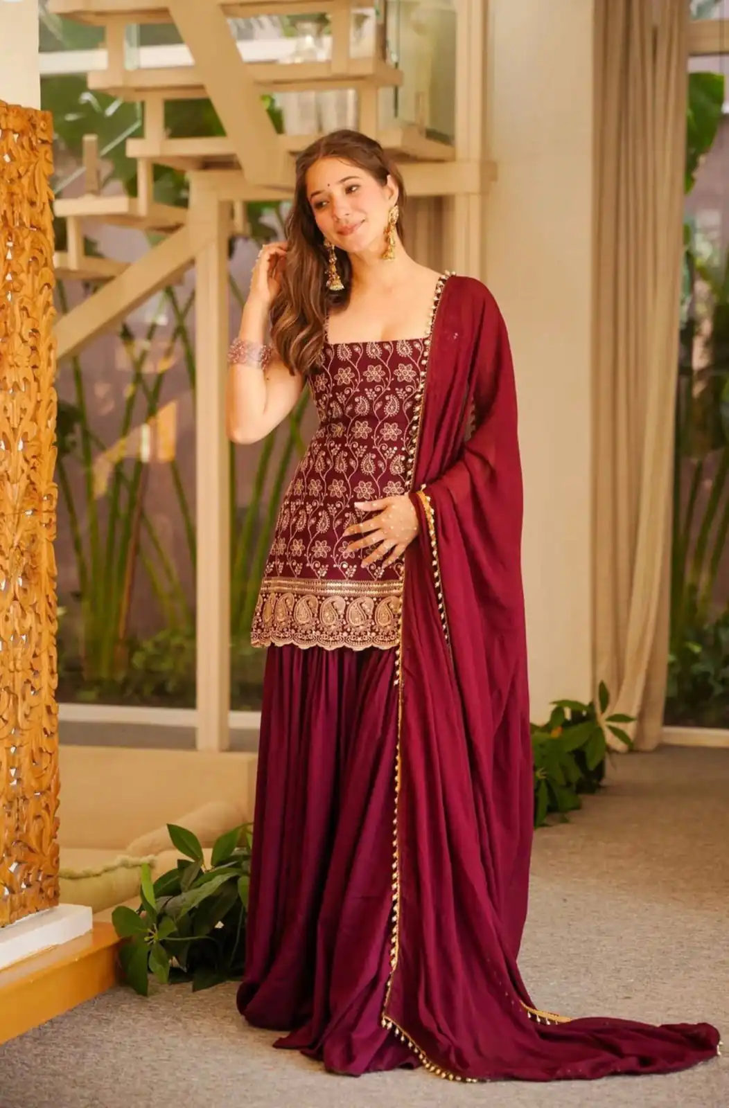 MD 3093 Red Blooming Faux Georgette Salwar Suit Perfect for Wedding, Party, Makar Sankranti, Baby Shower, Traditional Day – . Special Price ₹2149. Deliv | Casual Suits, Jump Suits, Creative suits, Designer Suits, Palazzo Suits, Party Wear Suits, Patiala Suits, Salwar suit, Straight Suits