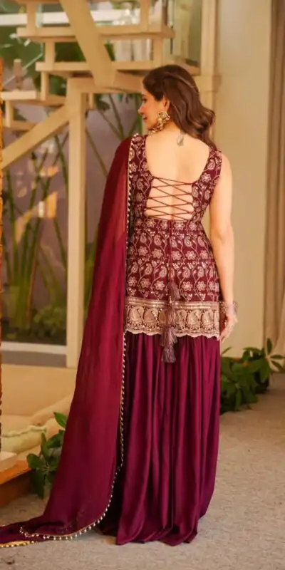 MD 3093 Red Blooming Faux Georgette Salwar Suit Perfect for Wedding, Party, Makar Sankranti, Baby Shower, Traditional Day – . Special Price ₹2149. Deliv | Casual Suits, Jump Suits, Creative suits, Designer Suits, Palazzo Suits, Party Wear Suits, Patiala Suits, Salwar suit, Straight Suits