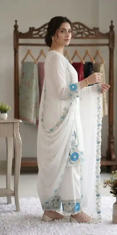 LG 2105 Blue Fox Georgette Salwar Suit With Embroidery Work. Affordable Price ₹2049. Delivery 4-6 Working Days. Shop now. | Casual Suits, Jump Suits, Creative suits, Designer Suits, Palazzo Suits, Party Wear Suits, Patiala Suits, Salwar suit, Straight Suits