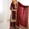 ZSR 3167 Maroon Fendy Silk Salwar Suitwith Embroidery Work & Lace Work. Now at just ₹2149. Delivery 4-6 Working Days. Shop now. | Casual Suits, Jump Suits, Creative suits, Designer Suits, Palazzo Suits, Party Wear Suits, Patiala Suits, Salwar suit, Straight Suits