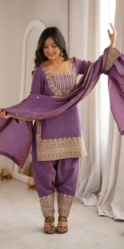 KB 303 Onion Vichitra Silk Salwar Suit with Embroidery Work. Wedding, Party, Festive, Events, Grab it for ₹2049. Delivery 4-6 Working Days. Shop now. | Casual Suits, Jump Suits, Creative suits, Designer Suits, Palazzo Suits, Party Wear Suits, Patiala Suits, Salwar suit, Straight Suits