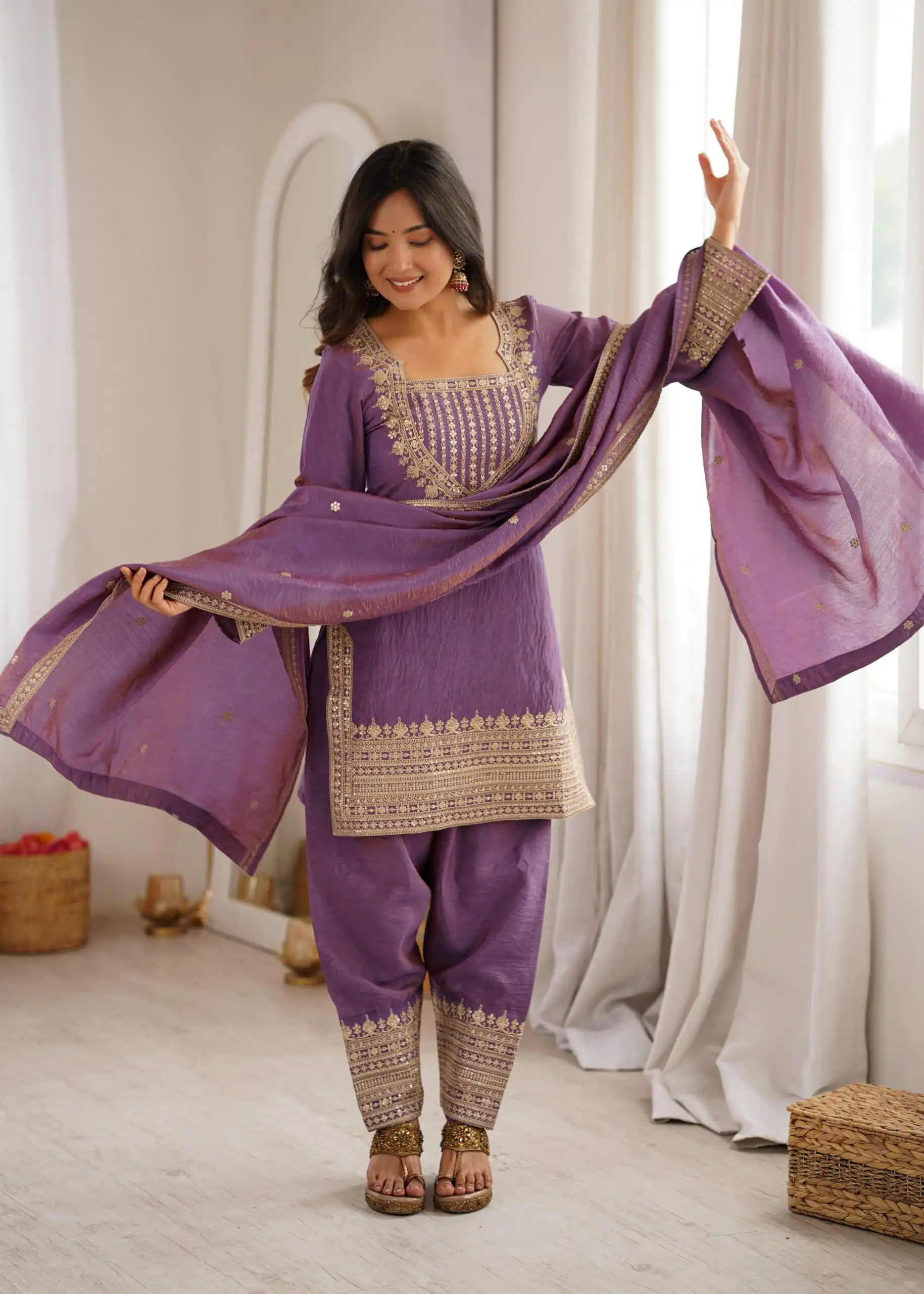 KB 303 Onion Vichitra Silk Salwar Suit with Embroidery Work. Wedding, Party, Festive, Events, Grab it for ₹2049. Delivery 4-6 Working Days. Shop now. | Casual Suits, Jump Suits, Creative suits, Designer Suits, Palazzo Suits, Party Wear Suits, Patiala Suits, Salwar suit, Straight Suits
