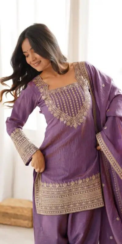 KB 303 Onion Vichitra Silk Salwar Suit with Embroidery Work. Wedding, Party, Festive, Events, Grab it for ₹2049. Delivery 4-6 Working Days. Shop now. | Casual Suits, Jump Suits, Creative suits, Designer Suits, Palazzo Suits, Party Wear Suits, Patiala Suits, Salwar suit, Straight Suits