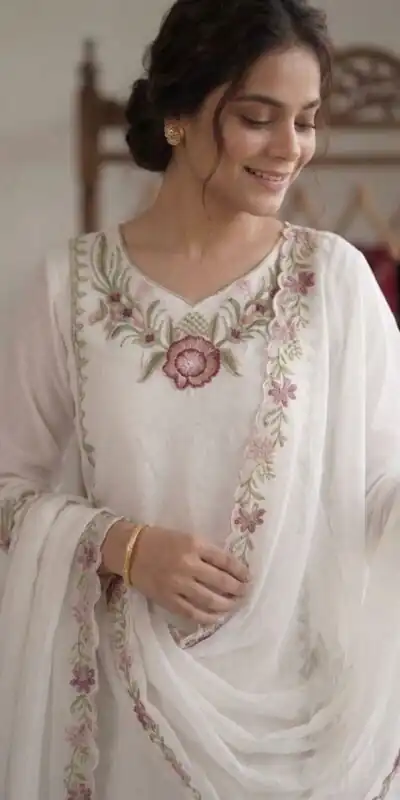 LG 2105 Peach Fox Georgette Salwar Suit With Embroidery Work. Affordable Price ₹2049. Delivery 4-6 Working Days. Shop now. | Casual Suits, Jump Suits, Creative suits, Designer Suits, Palazzo Suits, Party Wear Suits, Patiala Suits, Salwar suit, Straight Suits