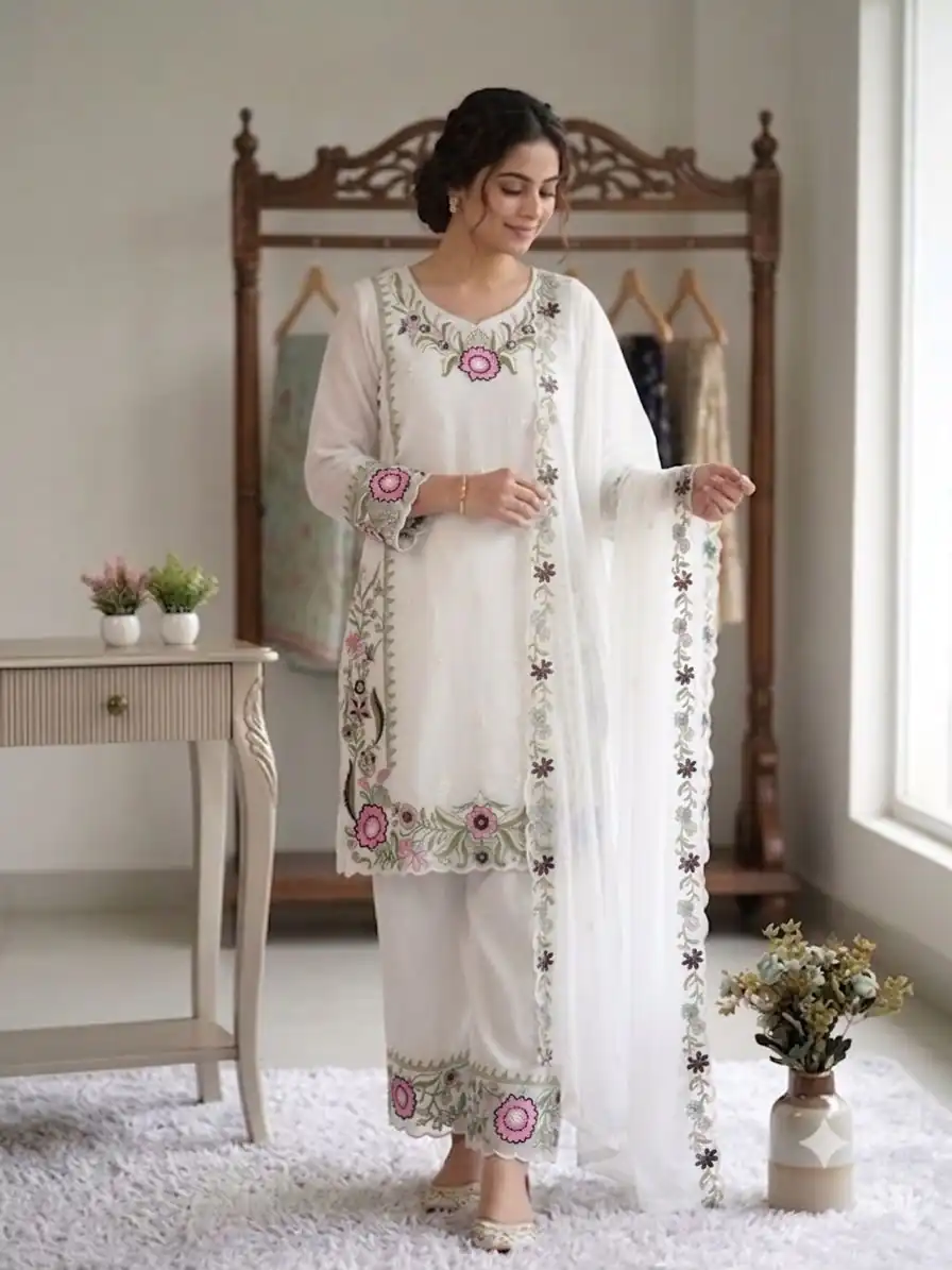 LG 2105 Pink Fox Georgette Salwar Suit With Embroidery Work. Affordable Price ₹2049. Delivery 4-6 Working Days. Shop now. | Casual Suits, Jump Suits, Creative suits, Designer Suits, Palazzo Suits, Party Wear Suits, Patiala Suits, Salwar suit, Straight Suits