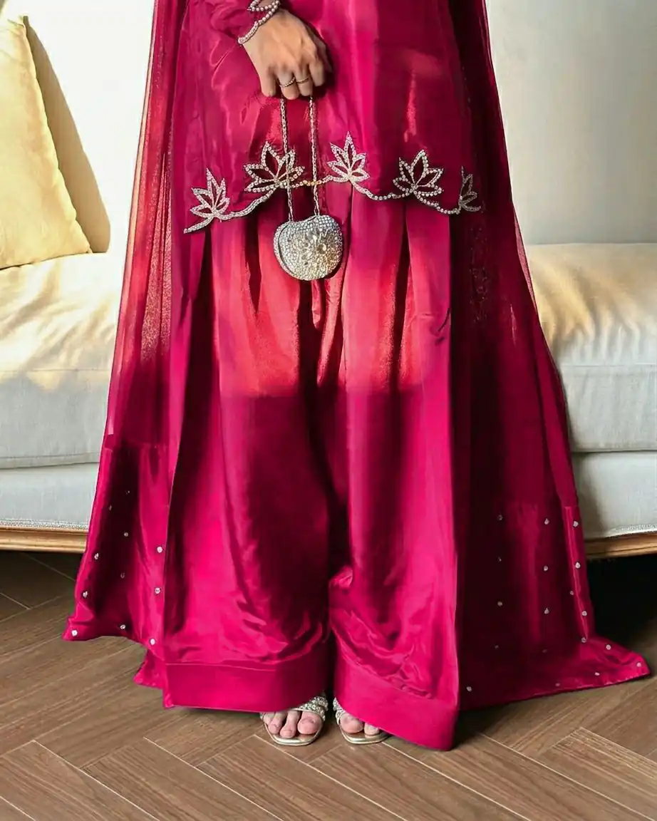 NF 1270 Pink Natural Crep Salwar Suit Brown with Embroidery Work. Exclusive Offer ₹1899. Delivery 4-6 Working Days. Shop now. | Casual Suits, Jump Suits, Creative suits, Designer Suits, Palazzo Suits, Party Wear Suits, Patiala Suits, Salwar suit, Straight Suits
