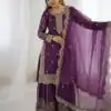 ZSR 3167 Purple Fendy Silk Salwar Suitwith Embroidery Work & Lace Work. Now at just ₹2149. Delivery 4-6 Working Days. Shop now. | Casual Suits, Jump Suits, Creative suits, Designer Suits, Palazzo Suits, Party Wear Suits, Patiala Suits, Salwar suit, Straight Suits