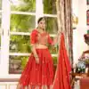 Ram 178 Orange Color Pure Crap Silk Lehenga Choli with Embroidery Work. Best Price ₹2549. Delivery 4-6 Working Days. Shop now. | Bollywood Lehenga, Creative Lehenga, Designer Lehenga, Embroidered Lehenga, Lehenga, Party Wear Lehenga