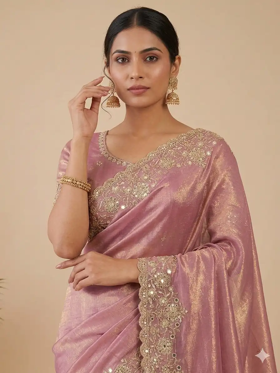 JR 670 Peach in Space Silk Embroidery Work & Zari Work Saree . Available at ₹1949 only. Delivery 4-6 Working Days. Shop now. | Creative Sarees, Bollywood Sarees, Designer Sarees, Embroidered Sarees, Ethnic Saree, Modern Digital sarees, Party Wear Sarees, Sarees