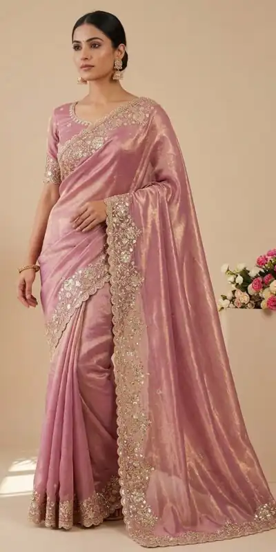 JR 670 Peach in Space Silk Embroidery Work & Zari Work Saree . Available at ₹1949 only. Delivery 4-6 Working Days. Shop now. | Creative Sarees, Bollywood Sarees, Designer Sarees, Embroidered Sarees, Ethnic Saree, Modern Digital sarees, Party Wear Sarees, Sarees
